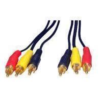 3x RCA - 3x RCA Gold Plated cable 10m