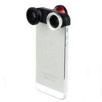 4 in 1 Photo Lens Kit Double Fish Eye Macro Wide Angle Lens for iPhone 5 5S