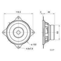 4 \" Wideband speaker chassis Visaton FR 10 HM 20 W 8 ?