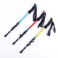 4 Walking Poles Trekking Poles Hiking pole 130cm (51 Inches) Damping Fastness Durable Antiskid Yellow Red Blue TungstenAluminum Alloy