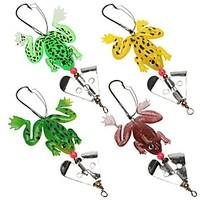 4 pcs Soft Bait Others Fishing Lures Soft Bait Frog Assorted Colors g/Ounce, 90 mm/3-1/2\
