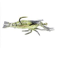 4 pcs soft bait fishing lures soft bait craws shrimp green gounce 40mm ...