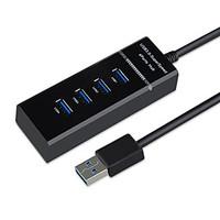 4 Ports USB 3.0 High Speed HUB Ultra Slim Simple black and white