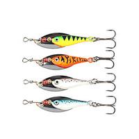 4 pcs Spinner Baits Fishing Lures Buzzbait Spinnerbait Green Orange Silver Blue g/Ounce mm/2-3/8\