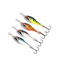 4 pcs Spinner Baits Fishing Lures Buzzbait Spinnerbait Green Orange Silver Blue g/Ounce mm/2-7/8\