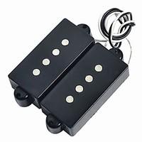 4 String Noiseless Pickup Black for Precision P Bass Replacement