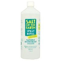 (4 PACK) - Salt Of the Earth - Deodorant Spray Refill | 1000ml | 4 PACK BUNDLE