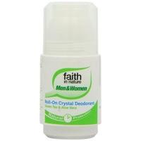 (4 PACK) - Faith in Nature - Roll On Deo Aloe V & Green Tea | 50ml | 4 PACK BUNDLE