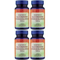 4 pack higher nature vegetarian glucosamine hcl 90s 4 pack bundle