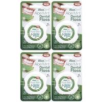 (4 PACK) - Aloe Dent - Aloe Vera Dental Floss | 1pack | 4 PACK BUNDLE