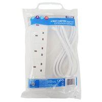 4 way extension socket 2m lead