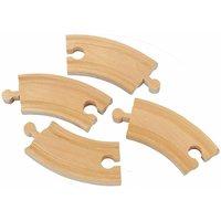 4 Piece Wooden Short Curved Track