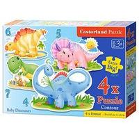 4 Castorland Premium Jigsaw Baby Dinosaurs