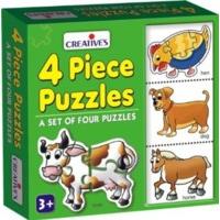 4 Piece Creative Early Years Animal Puzzles