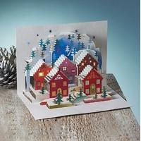 4 Pop­up Alpine Village Cards