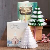 4 Honeycomb Christmas Cards