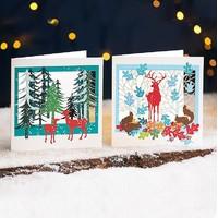 4 Sparkling Forest Cards