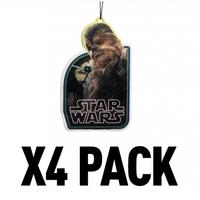 4 pack chewbacca star wars official disney carhome air freshener