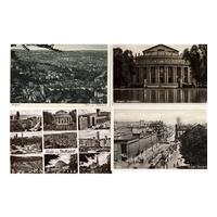 4 postcards with views of stuttgart postally unused