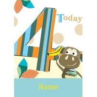 4 Monkey | Birthday Card | BO1025