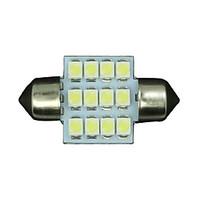 4 X PURE White 31MM 12SMD Festoon Dome Interior LED Light bulbs DE3175 3021 6428