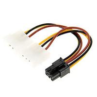 4 pin molex to 6 pin pci e power adapter 12cm