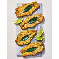 4 Salmon Souvlaki Flatties