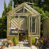 4 x 6 evesham pressure treated wooden greenhouse