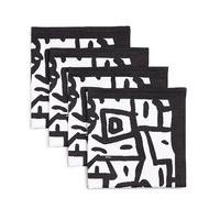 4 Pack Sue Graffiti Print Napkins