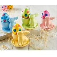 4 Bunny Egg Cups