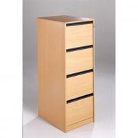 4 Draw Filing Cabinet All Oak