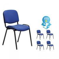 4 x Black frame chair Blue