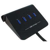 4 Port USB 3.0 Hub Rapid Charging OTG and Stand White