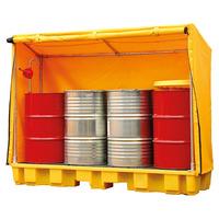 4 drum in line covered spill pallet 235 litre capacity