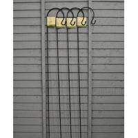 4 x Black Metal Border Hooks (1.5m) by Gardman