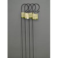 4 x Black Metal Border Hooks (1m) by Gardman