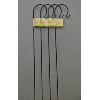 4 x black metal border hooks 12m by gardman