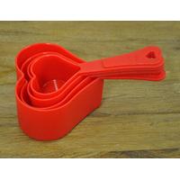 4 Piece Heart Shaped Measuring Cups by George East