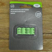 4 x 1/3 AAA Rechargeable Batteries for Solar Lights by Smart Solar
