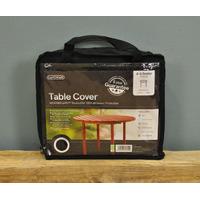 4 6 seater round table cover premium in black by gardman