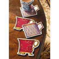 4 Die­cut Tea Cup Coasters