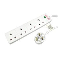4 Socket Extension Lead Switched Surge Protected 5m