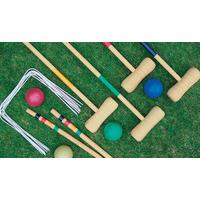 4 Player Complete Outdoor Garden Croquet Set