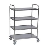 4 tier stainless service trolley