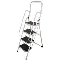 4 step metal stool with handrail