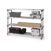 4 SHELVES 1M X .5M ALUMINIUM RAC...