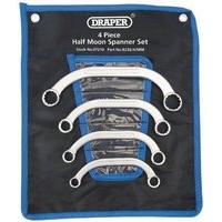 4 Pce Half Moon Spanner Set