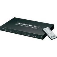 4 ports HDMI matrix splitter Goobay AVS 45 + remote control 1920 x 1080 Full HD Black