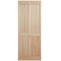 4 Panel Clear Pine Internal Bi-Fold Door (H)1981mm (W)686mm