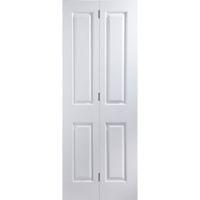 4 Panel Primed Smooth Internal Bi-Fold Door (H)1950mm (W)674mm